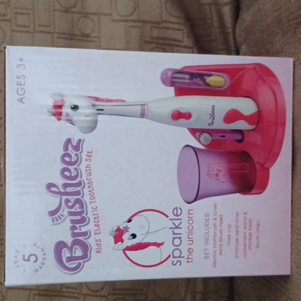 New Brusheez Kids Electric Toothbrush Set Sparkle The Unicorn